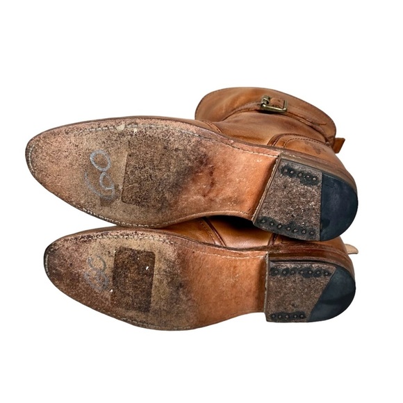 FRYE Dorado Slouchy Buckled Leather Boots - Picture 9 of 11